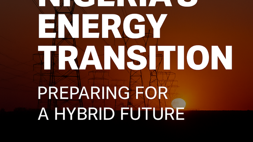 Blackstone Integrated Oil & Gas Services blog featured image on Nigeria’s hybrid energy future, showing oil & gas infrastructure blended with solar panels.