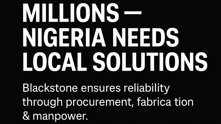 Blackstone featured image on supply chain disruptions in Nigeria’s oil and gas sector with bold text and company logo.