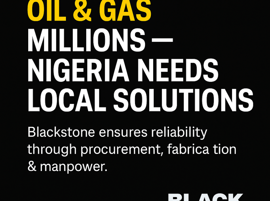 Blackstone featured image on supply chain disruptions in Nigeria’s oil and gas sector with bold text and company logo.